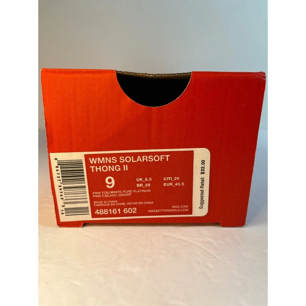Nike Solarsoft Thong II Womens Flip Flop Sandals Fruit Punch Red 488161-600 9
